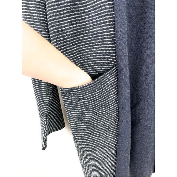 Theory Size M Armelle O Noble long Striped wool cardigan sweater - Picture 3 of 8